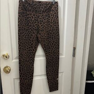 Nike Leopard Print Leggings - Brown & Black